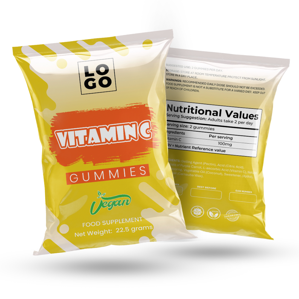 Vitamin C Gummy Packs Private Label - IN STOCK - Dispatched from the Netherlands